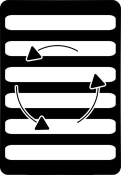 Paper recycle Black and White icon in flat style. vector