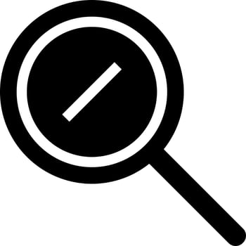 Black and White magnifying glass. vector