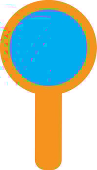 Magnifying glass icon for education concept. vector