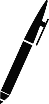 Glyph style of pen icon in illustration. vector