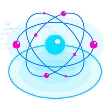 Vector illustration of atomic structure.