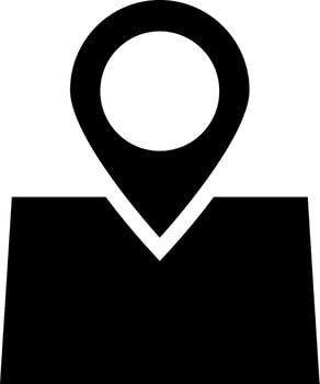 Mapping glyph icon or symbol. vector