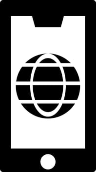 Internet connection icon in smartphone. vector