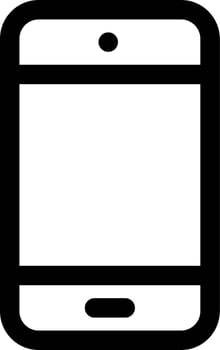 Illustration of smartphone icon in line art. vector