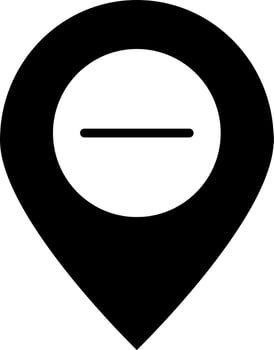 Remove location icon or symbol. vector