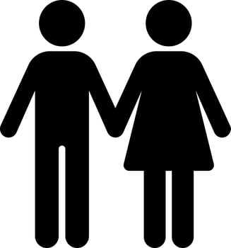 Couple icon in flat style. vector