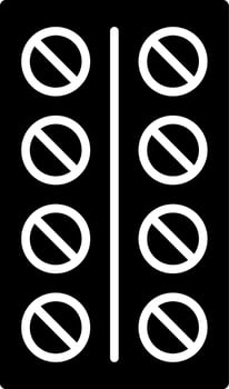 Tablet packet icon in Black and White color. vector