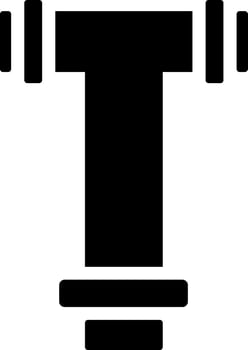 Flat style pipe icon or symbol. vector
