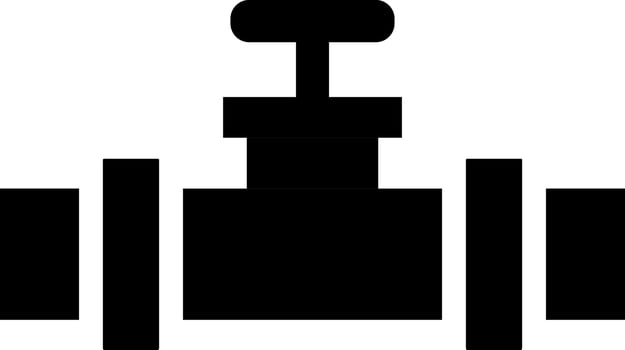 Main pipeline glyph icon or symbol. vector
