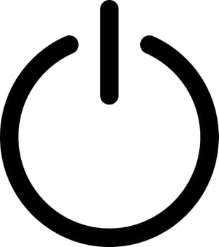 Illustration of power button icon. vector