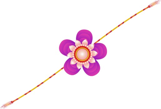 Floral pattern rakhi wristband design isolated on white background. vector