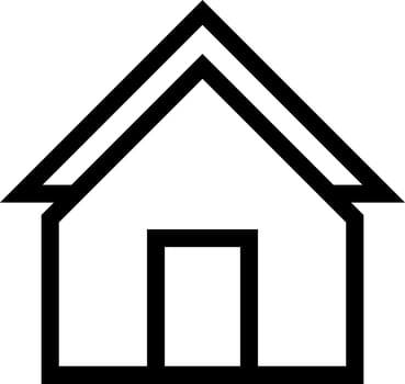 House icon or symbol in line art. vector