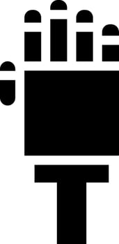 Flat style robotic arm icon. vector