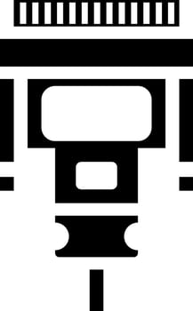 LAN cable icon in Black and White color. vector