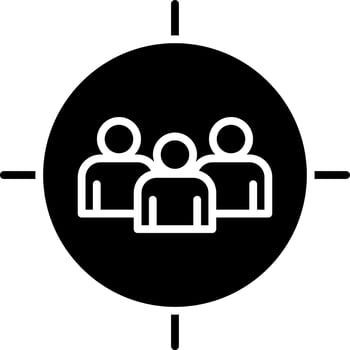 Target or recruitment icon or symbol. vector