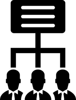 Group discussion or chatting glyph icon. vector