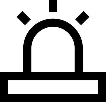 Siren icon or symbol in line art. vector