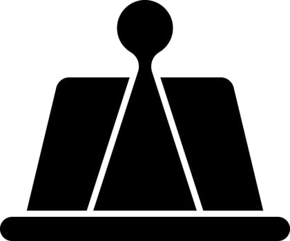 Black and White binder clip icon in flat style. vector
