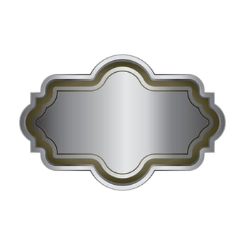 Shiny blank trophy or award shield. vector