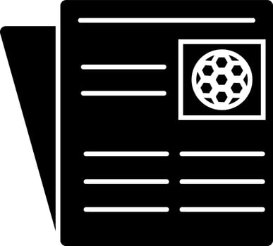 Black and White blank newspaper for soccer match. vector