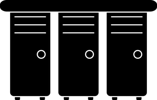 Illustration of Black and White lockers icon. vector