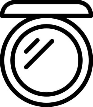 Face powder icon or symbol in line art. vector