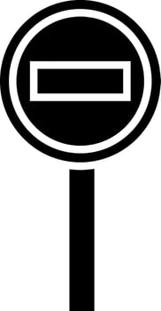 Blank sign board glyph icon. vector