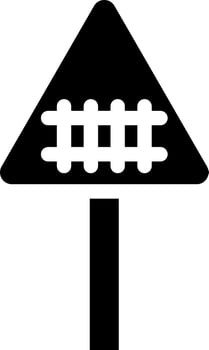 Illustration of railway sign board icon. vector