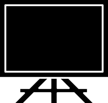 Illustration of school blackboard icon in flat style. vector