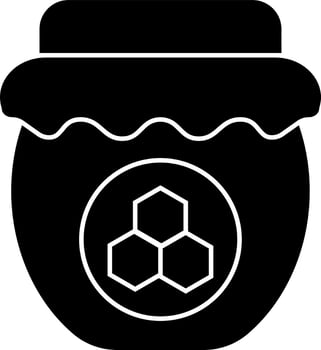 Isolated honey jar icon in flat style. vector