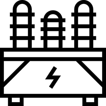 Vector illustration of transformer icon.