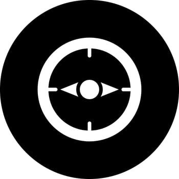 Glyph compass icon or symbol. vector