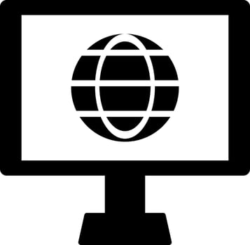 Browser connection or Computer internet connection icon. vector