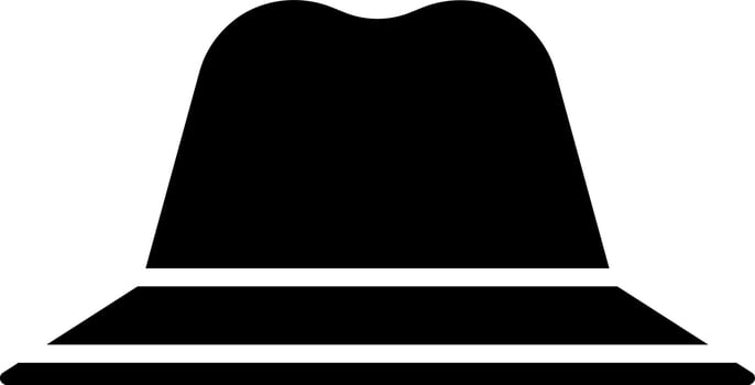 Fedora hat icon in Black and White color. vector