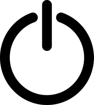 Vector illustration of power button.