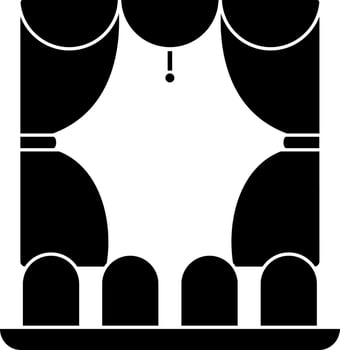 Theater glyph icon or symbol. vector