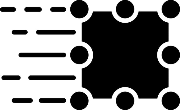 Match moving glyph icon or symbol. vector