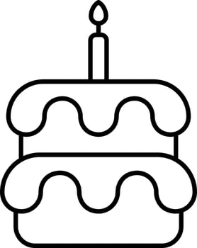 Illustration of cake icon or symbol. vector