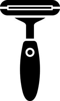 Illustration of hair razor glyph icon. vector