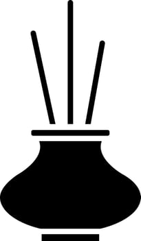 Aromatherapy with natural cosmetics icon in flat style. vector