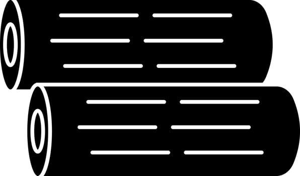 Flat style wooden log icon. vector