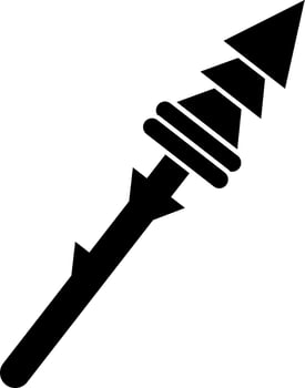 Flat style spear icon in Black and White color. vector