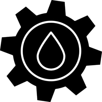Isolated cogwheel icon or symbol. vector