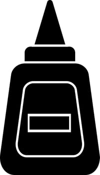Glue bottle glyph icon or symbol. vector