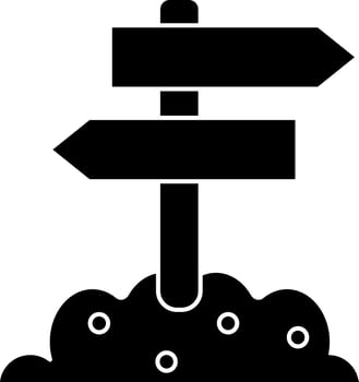 Vector illustration of sign board in Black and White color.
