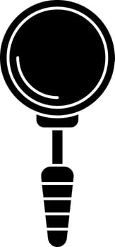 Magnifying glass or search tool icon in Black and White color. vector