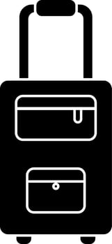 Luggage bag icon or symbol in flat style. vector
