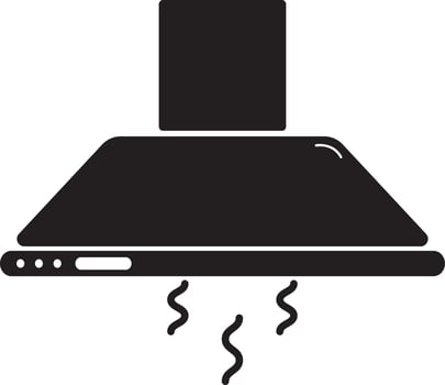 Electric filter or exhaust hood icon in flat style. vector