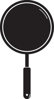 Illustration of a frying pan icon in flat style. vector
