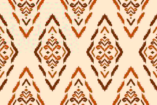 Fabric ikat pattern art. Ethnic seamless pattern traditional. American, Mexican style. vector